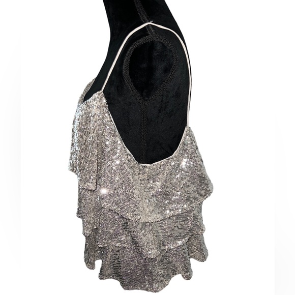EXPRESS SILVER SEQUIN TANK TOP - Picture 3 of 3